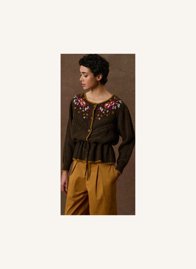 Cardigan Sandya Laine | Terre cuite
