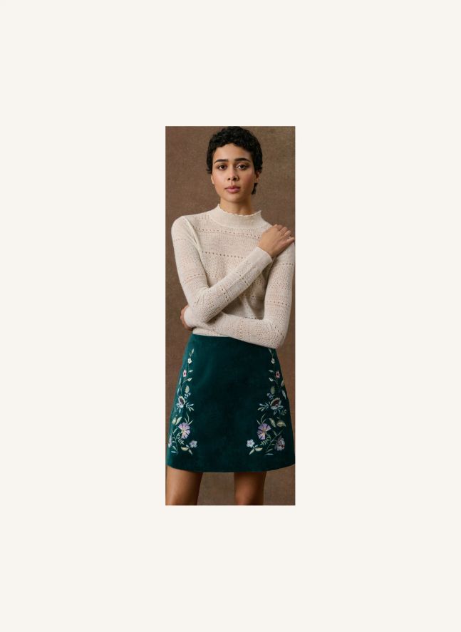 Jupe Maeva Coton | Vert forêt
