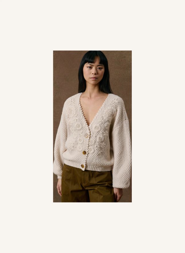 Cardigan Lomina Laine | Crème