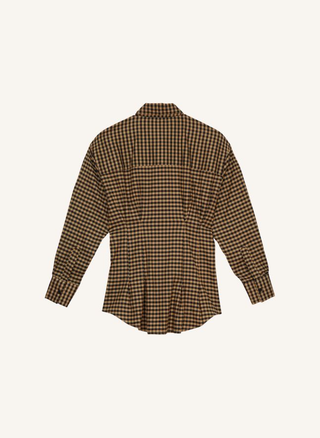 Chemise Agnes Carreaux | Marron