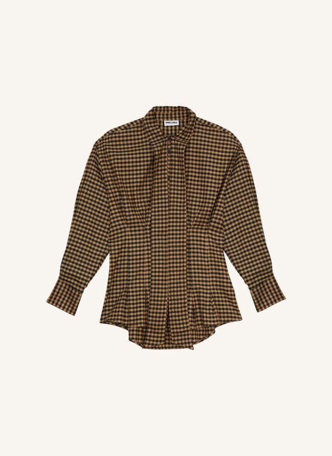 Chemise Agnes Carreaux | Marron