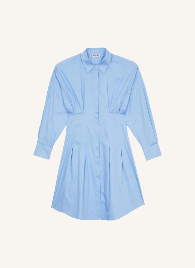 Robe Chemise Risa Rayée | Bleu ciel