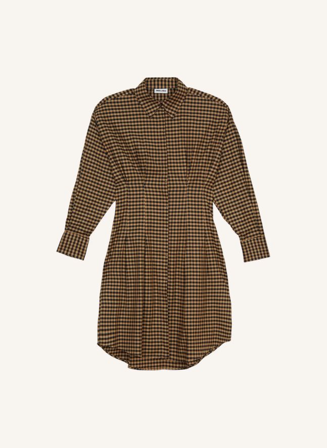 Robe Chemise Risa Carreaux | Marron