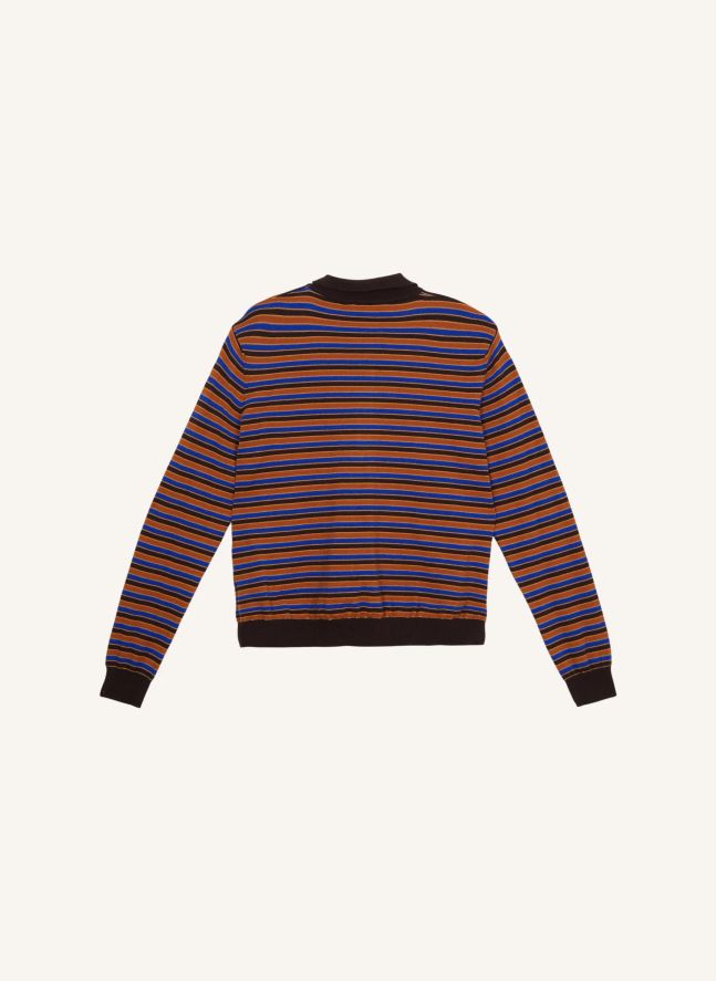 Polo Selina Rayé | Marron