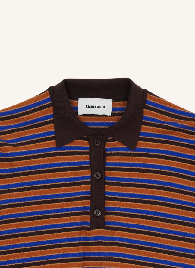 Polo Selina Rayé | Marron