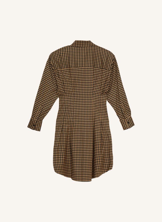 Robe Chemise Risa Carreaux | Marron