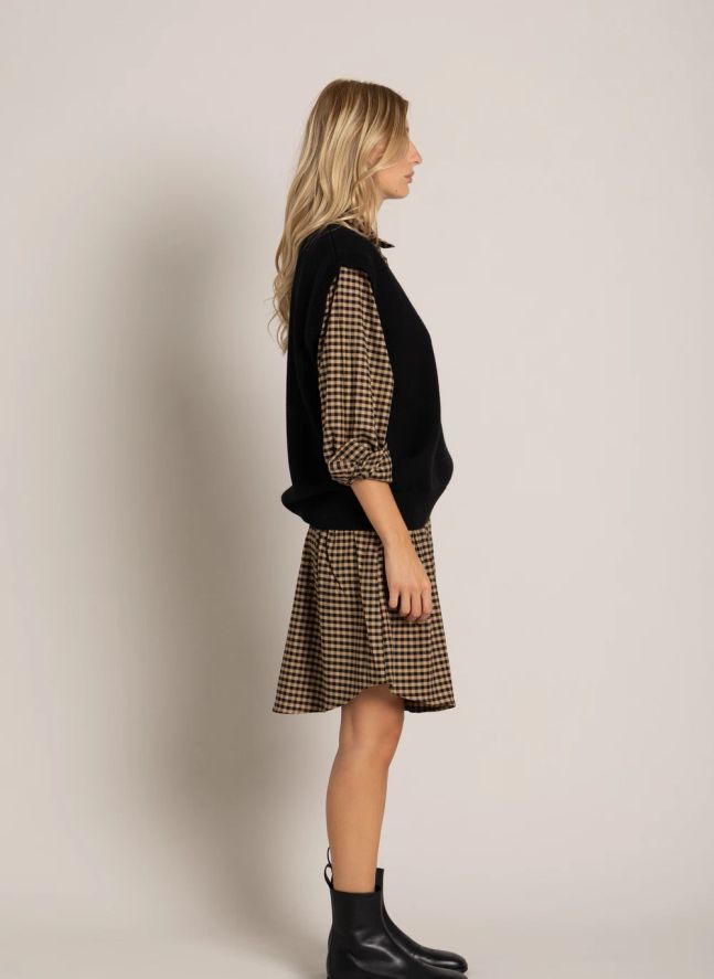 Pull Sans Manches Elina Laine Mérinos | Noir