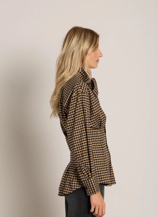 Chemise Agnes Carreaux | Marron