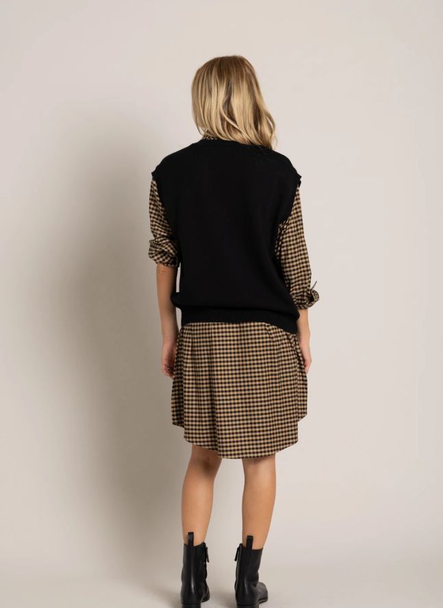 Pull Sans Manches Elina Laine Mérinos | Noir