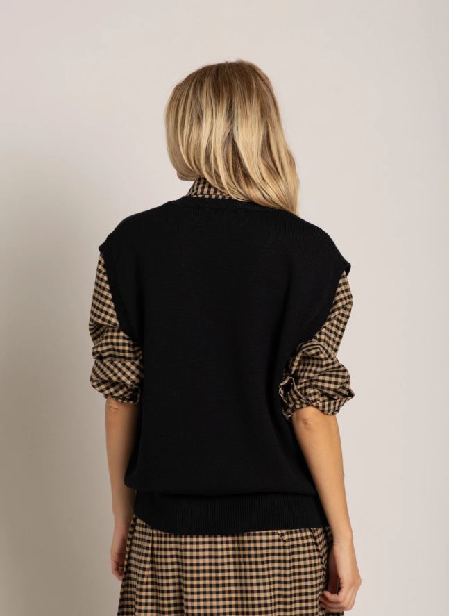 Pull Sans Manches Elina Laine Mérinos | Noir