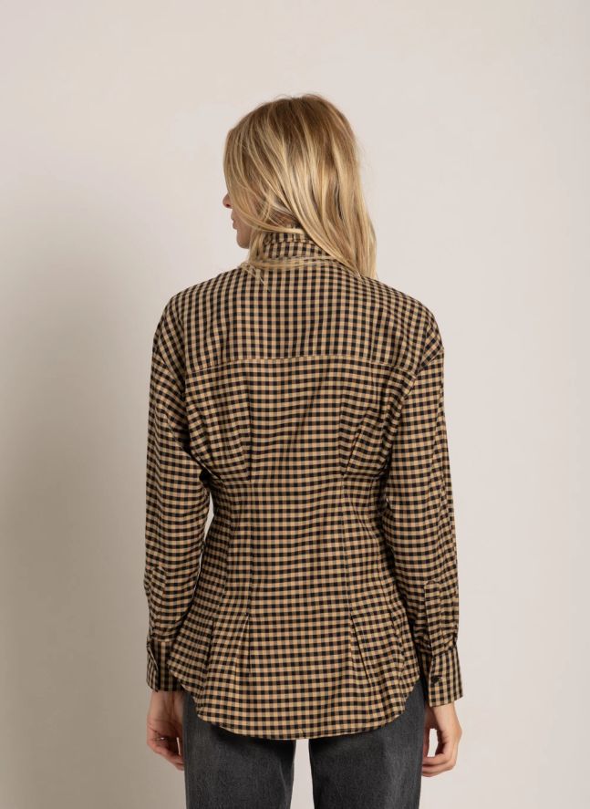 Chemise Agnes Carreaux | Marron