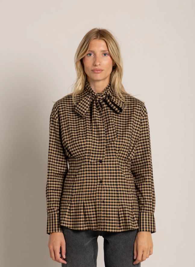 Chemise Agnes Carreaux | Marron