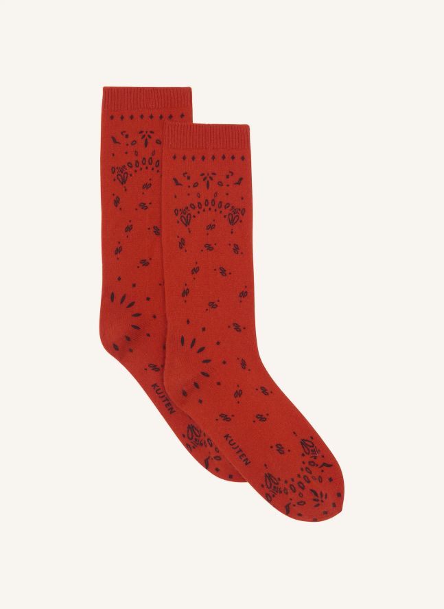 Chaussettes Sig Bandana Cachemire | Rouge