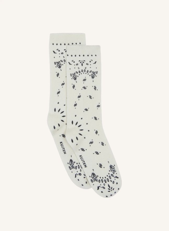 Chaussettes Sig Bandana Cachemire | Blanc