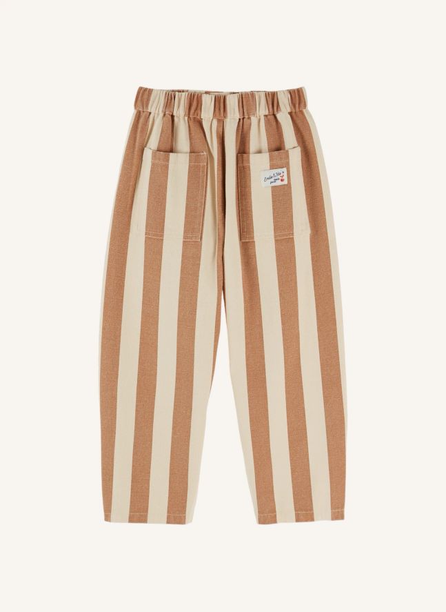 Pantalon Rayé | Ecru