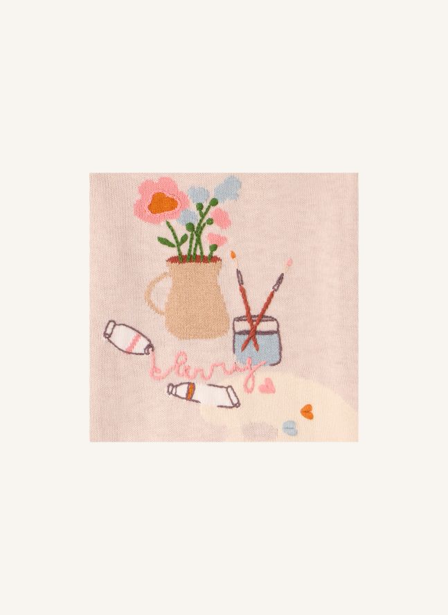 Pull Tahini Peinture Laine | Beige