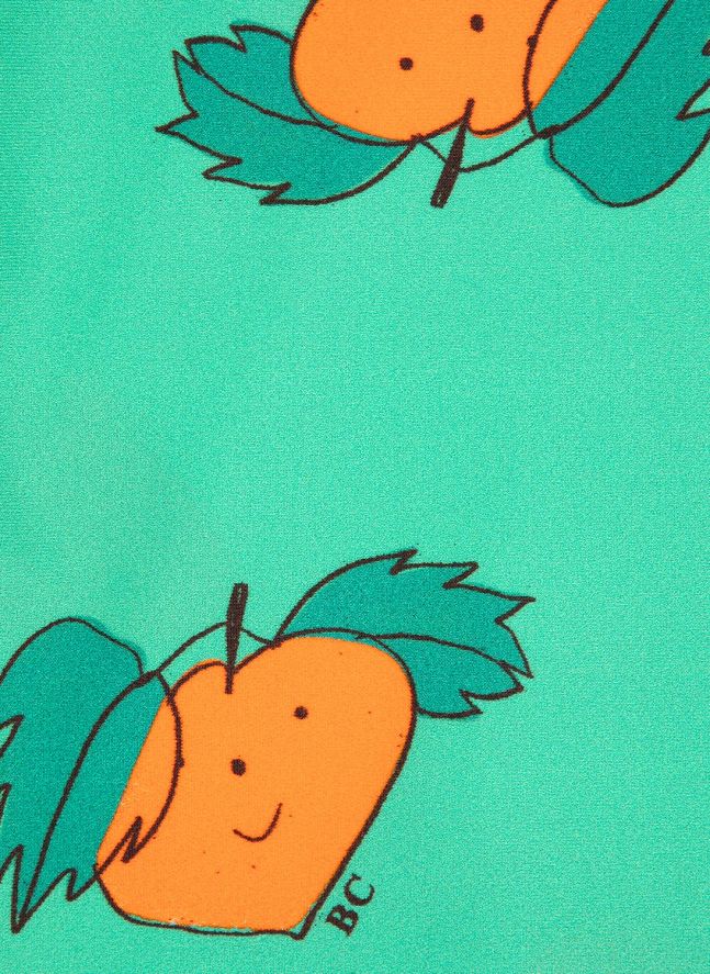 Camiseta de baño para bebé de fibra reciclada naranja anti-UV | Verde