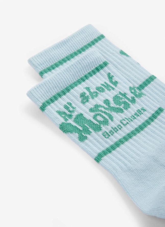Chaussettes All About Monsters Coton Bio | Bleu ciel