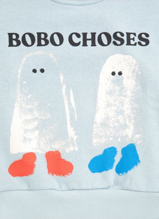 Sweat Fantômes Bobo Choses Coton Bio Bébé | Bleu ciel