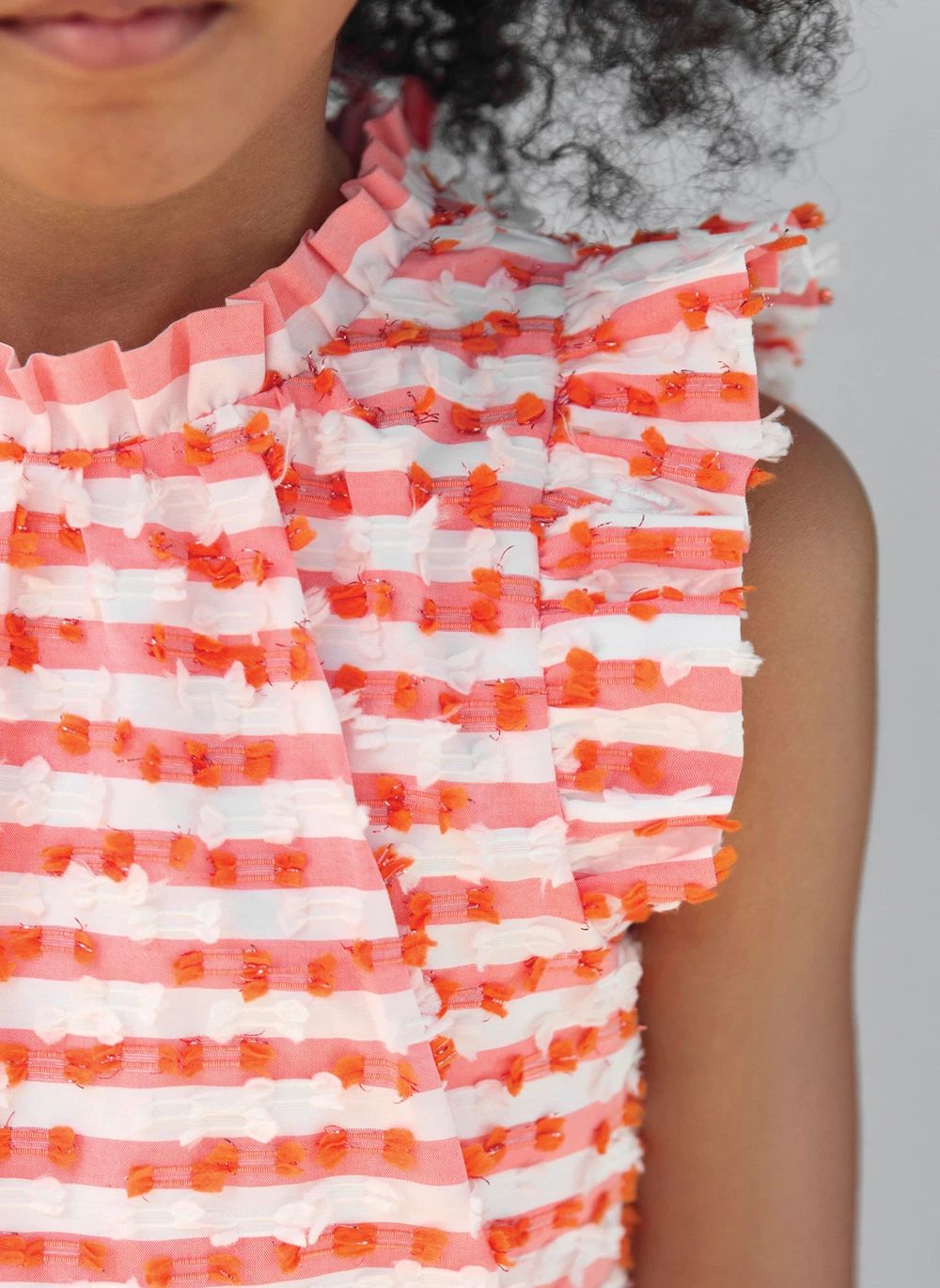 Robe Sans Manches Rayée | Blanc- Image produit n°2