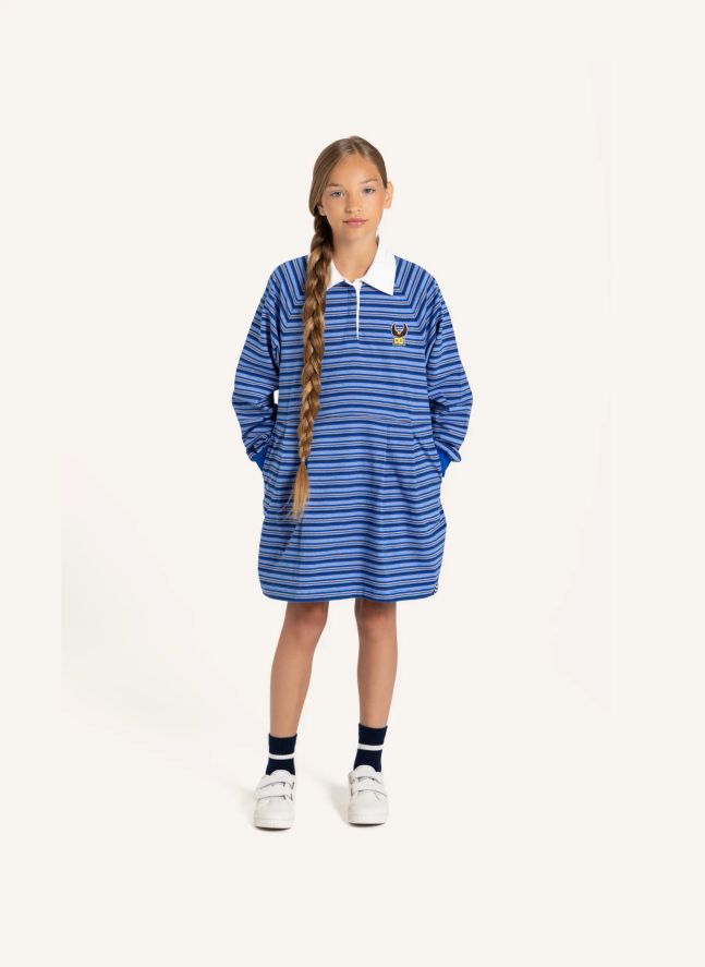 Robe Polo Esee Rayée | Bleu électrique