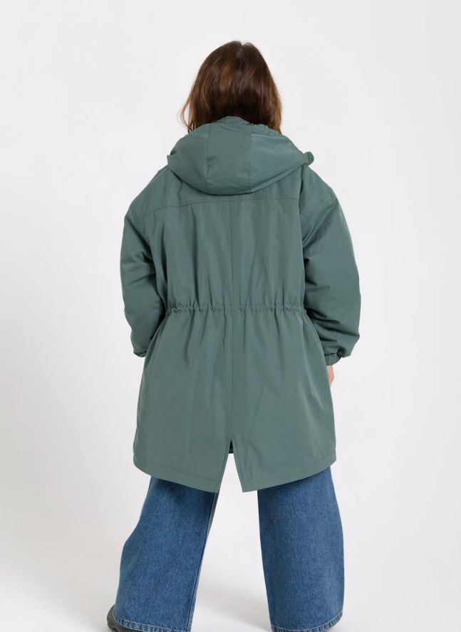 Parka Doublée Fox Fibres Recyclées | Vert canard