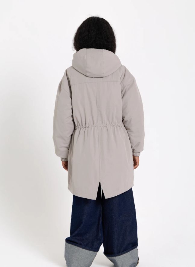 Parka Doublée Fox Fibres Recyclées | Gris perle
