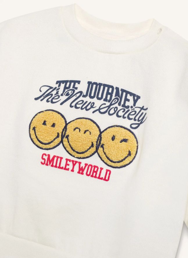 Sweat Smiley Bébé | Blanc