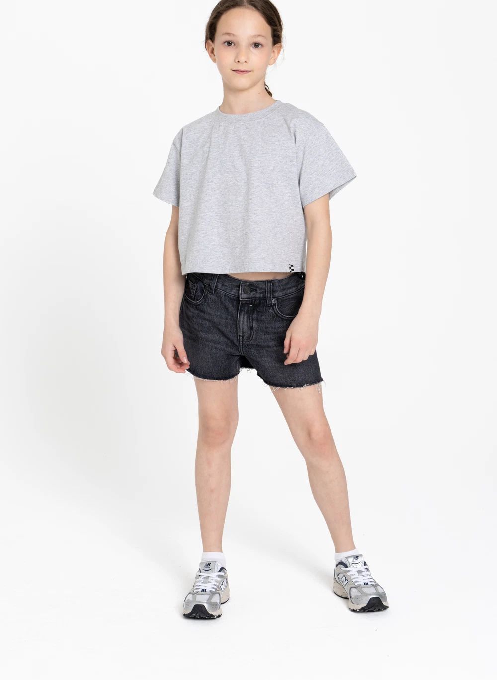 Short Denim Eva | Denim gris- Image produit n°6