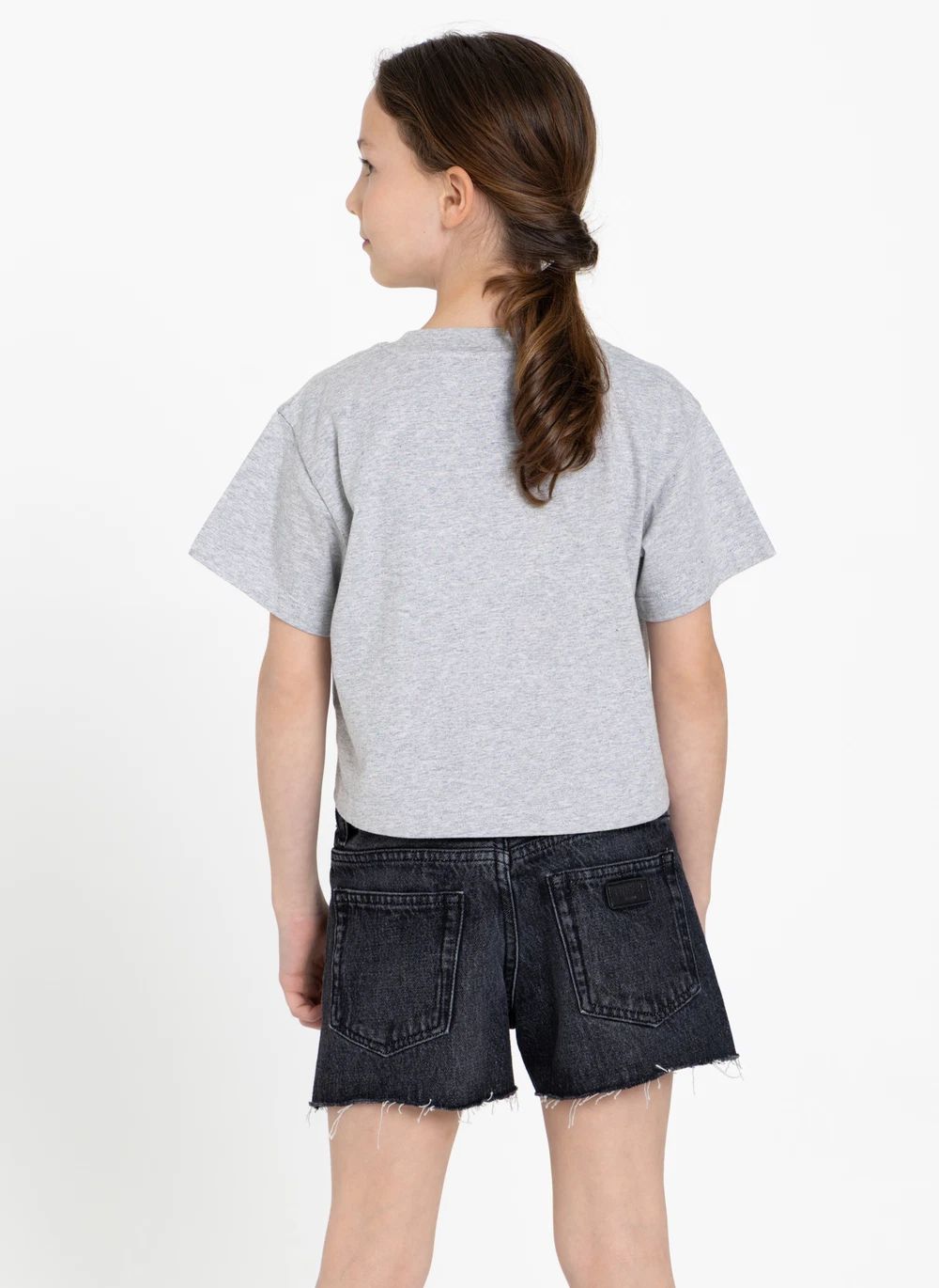 Short Denim Eva | Denim gris- Image produit n°5