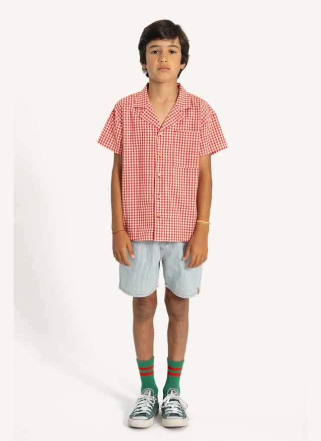 Chemise Vichy Coton Bio | Rouge