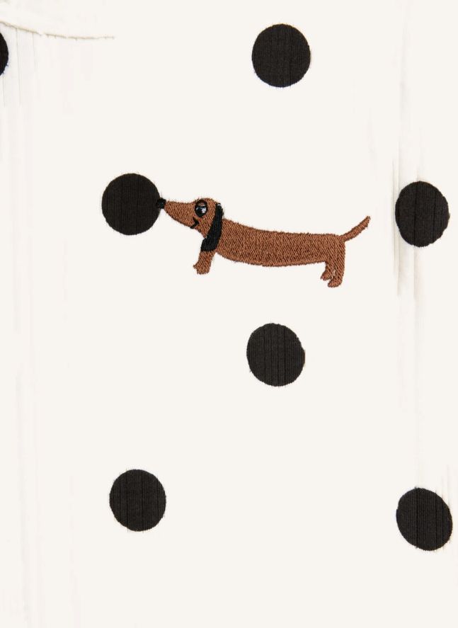 T-shirt Pois Coton Bio | Ecru