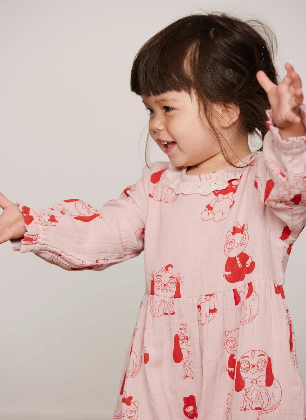 Combinaison Animaux Coton Bio | Rose- Image produit n°5