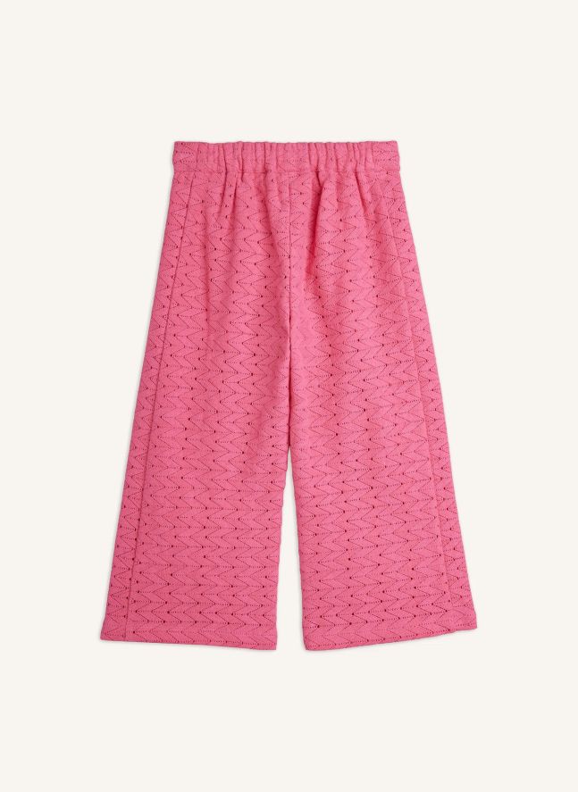 Pantalon Dentelle Coton Bio | Rose