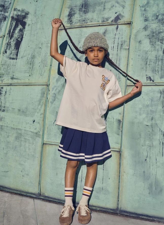 T-shirt Riley Curiosity Tigre Coton Bio | Blanc
