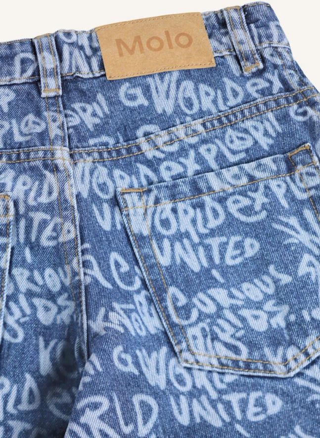 Jean Aiden Graffitis Coton Bio | Bleu