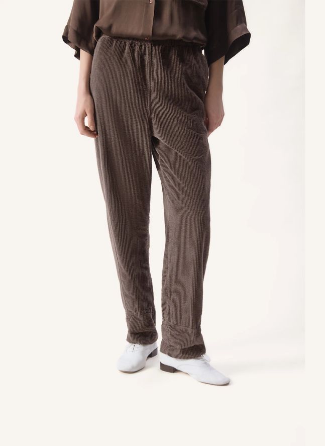 Pantalon Carotte Padow Coton | Cendre