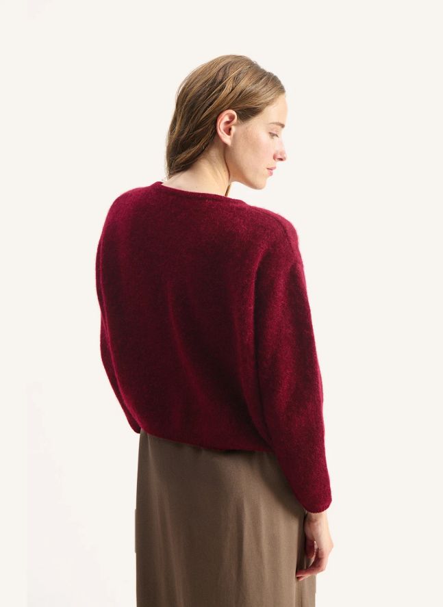Gilet Vitow Alpaga | Cerisier