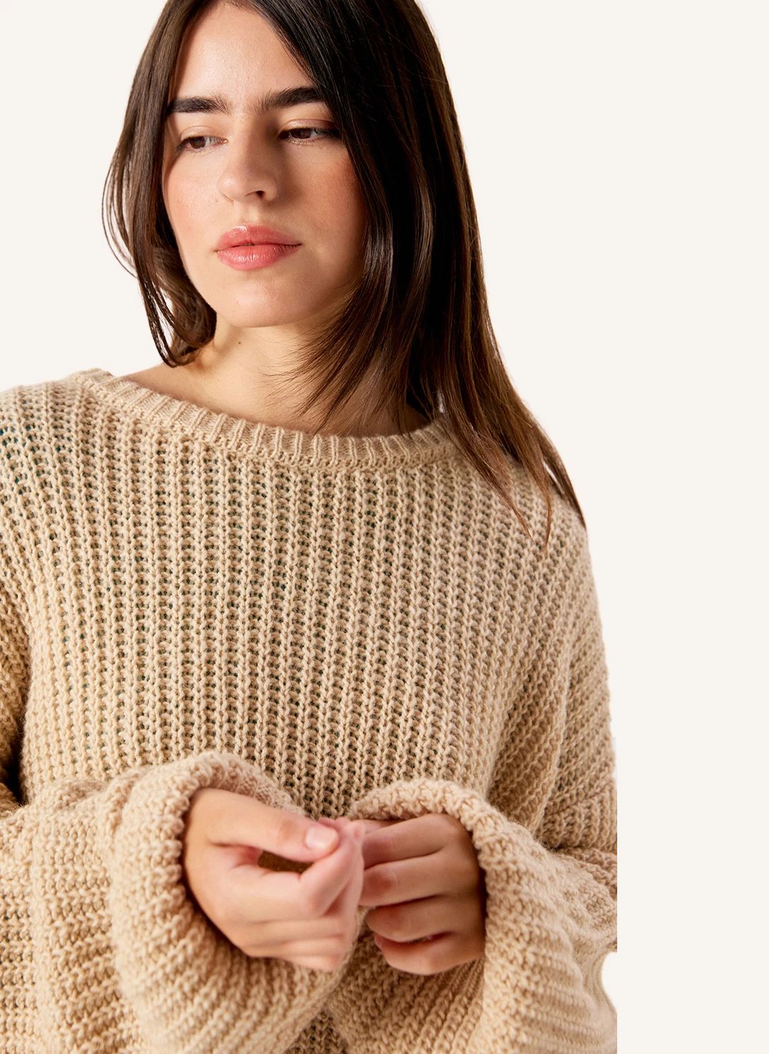 Pull Cyrow Laine | Beige- Image produit n°4