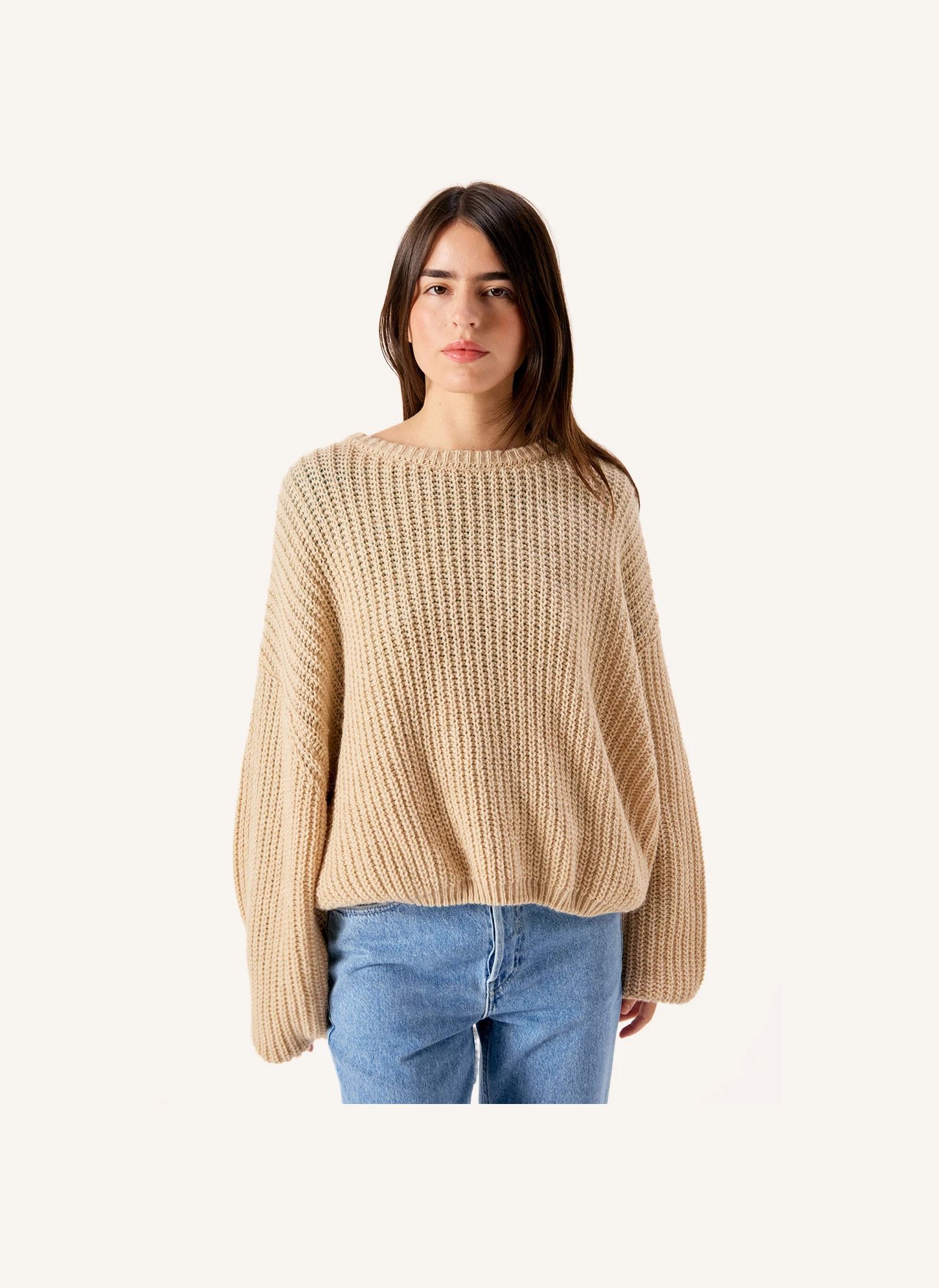 Pull Cyrow Laine | Beige- Image produit n°1