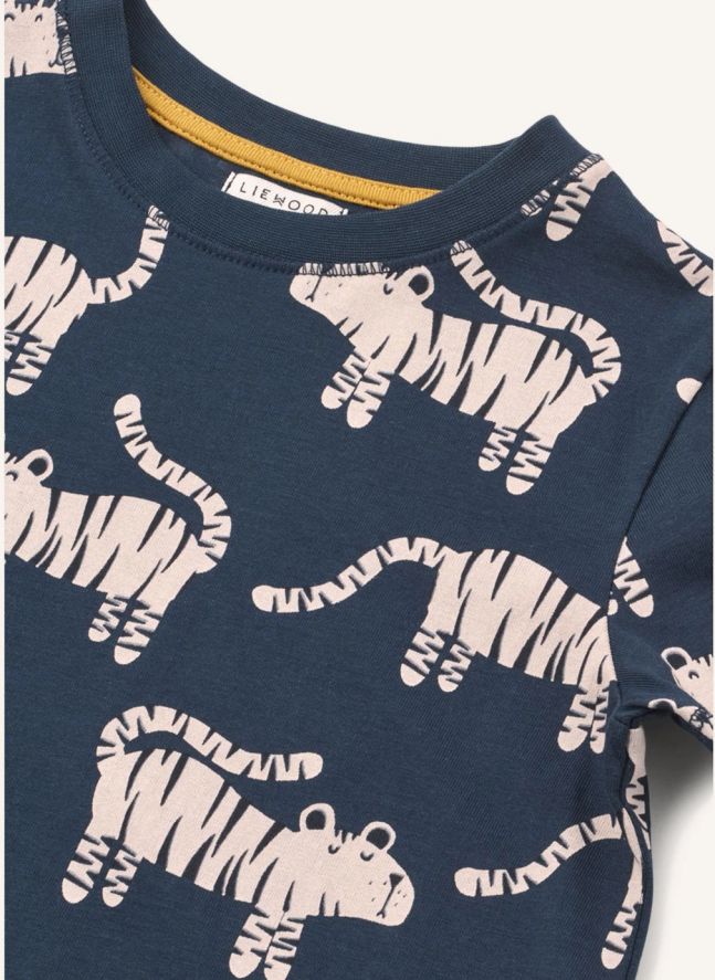 T-shirt Francis Tigres Coton Bio | Bleu marine