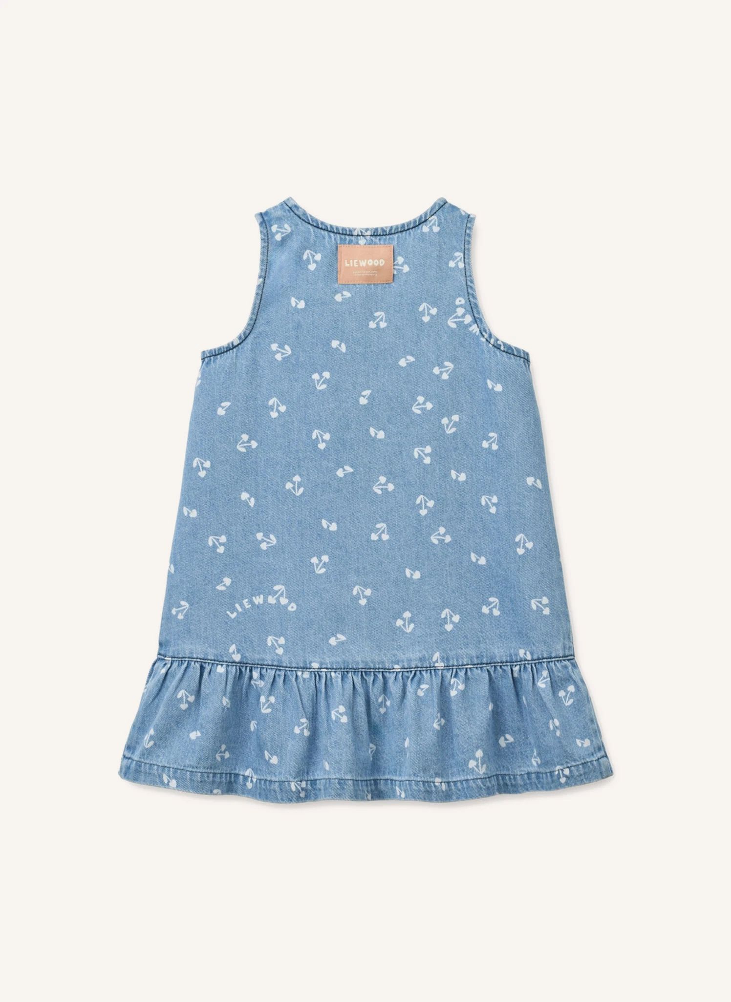 Robe Sybilla Cerises Denim | Bleu- Image produit n°4