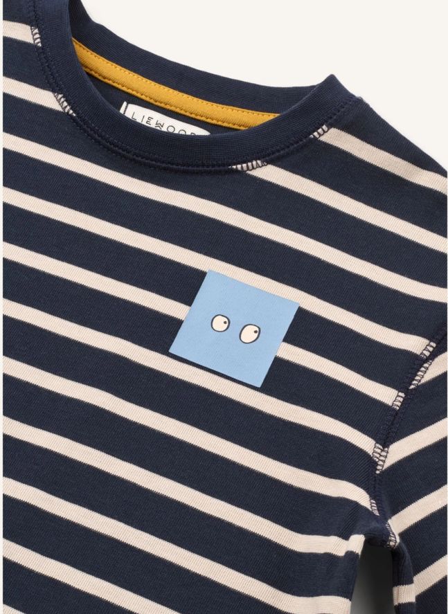 T-shirt Tyler Rayé Coton Bio | Bleu marine