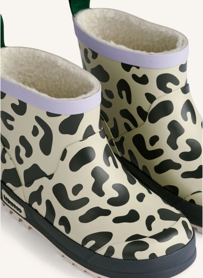 Bottes de Pluie Thermo Jesse Léopard | Beige