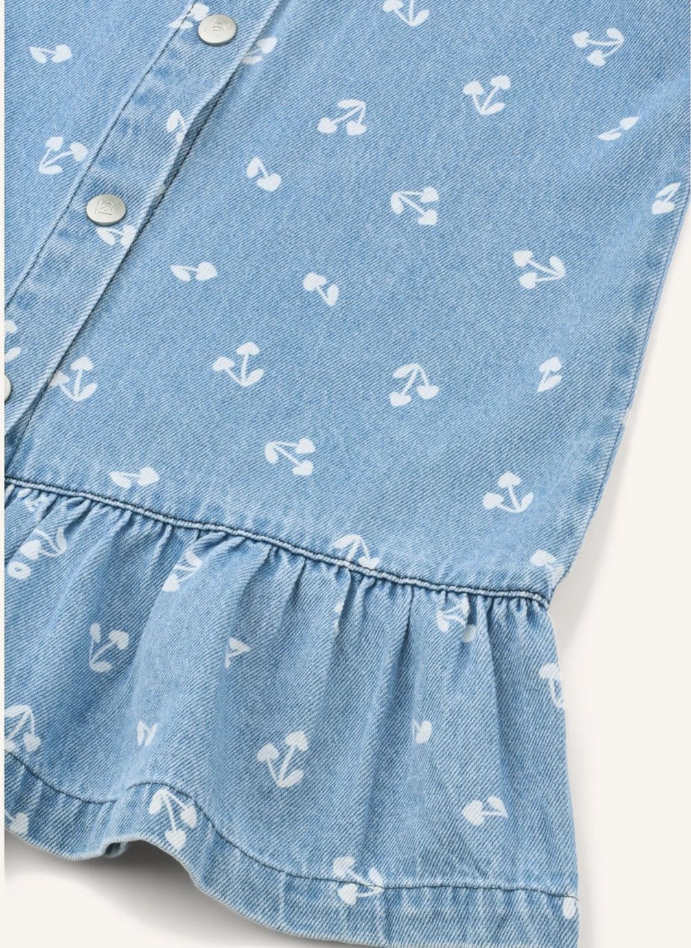 Robe Sybilla Cerises Denim | Bleu- Image produit n°3