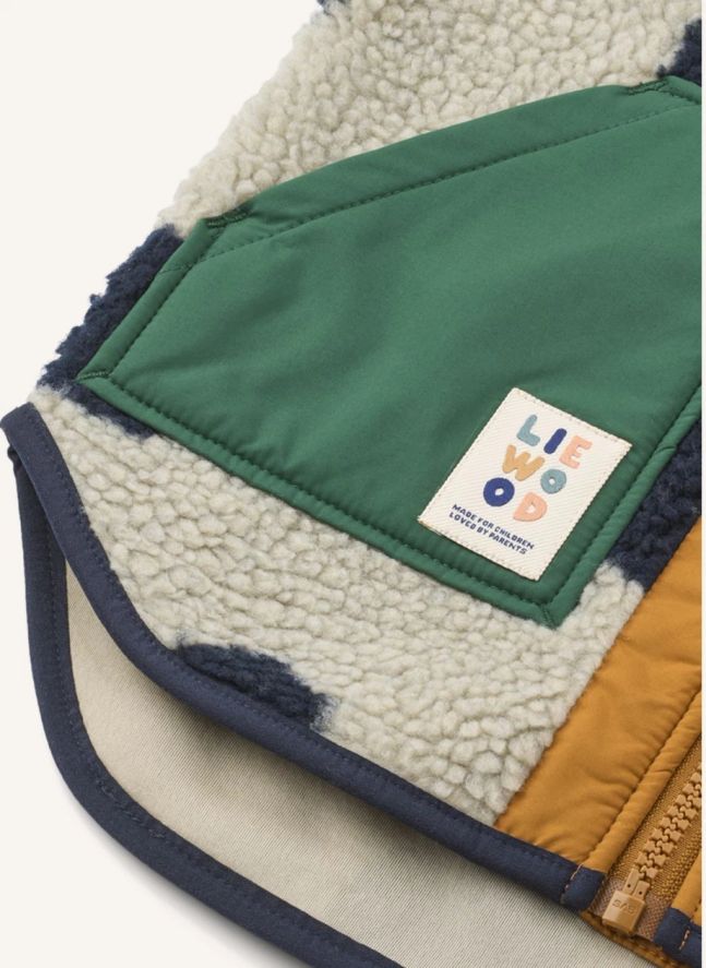 Veste Sans Manches Façon Sherpa Noam Pois Fibres Recyclées | Beige