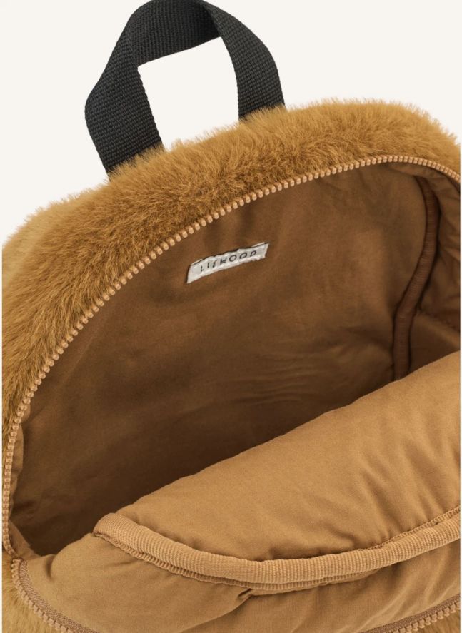 Sac à Dos Façon Fourrure Denise Tigre Fibres Recyclées | Caramel