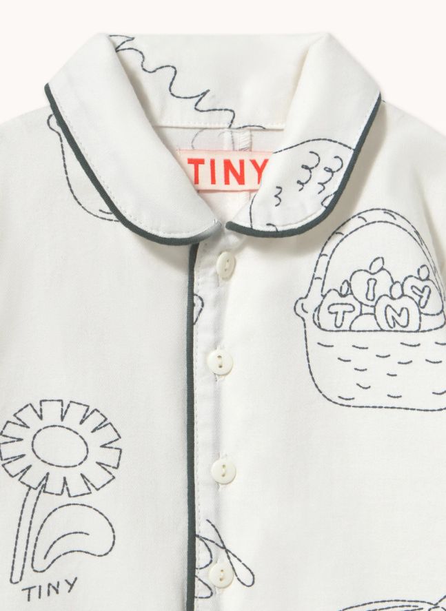 Pyjama Combinaison Champignons | Blanc