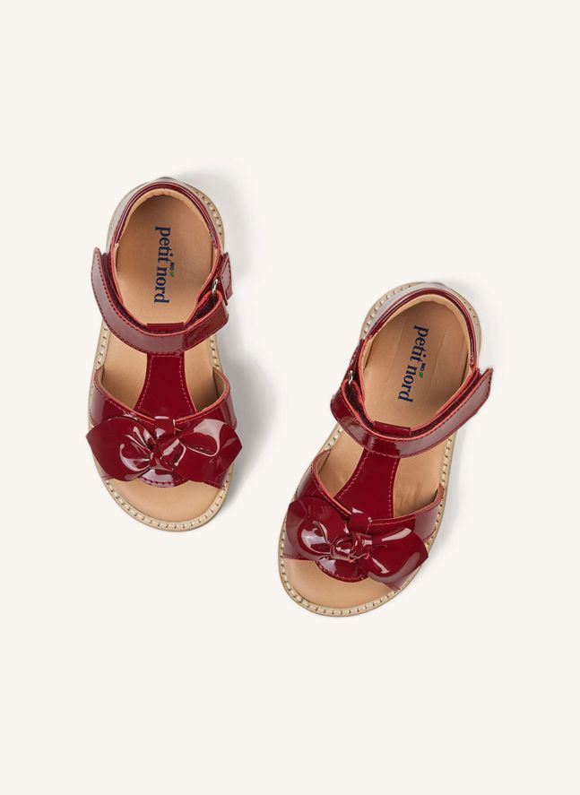 Bow sandals | Cherry red