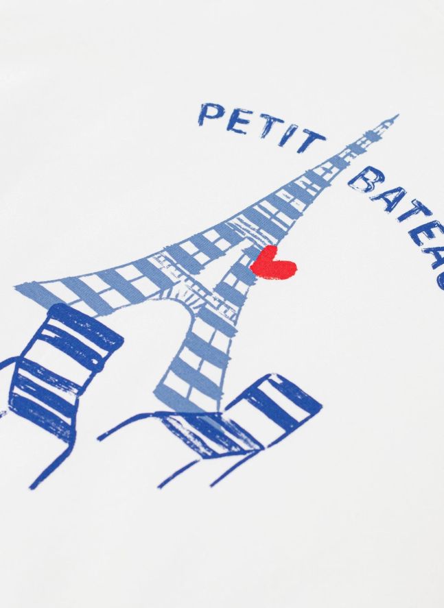 Camiseta Torre Eiffel Algodón orgánico | Blanco